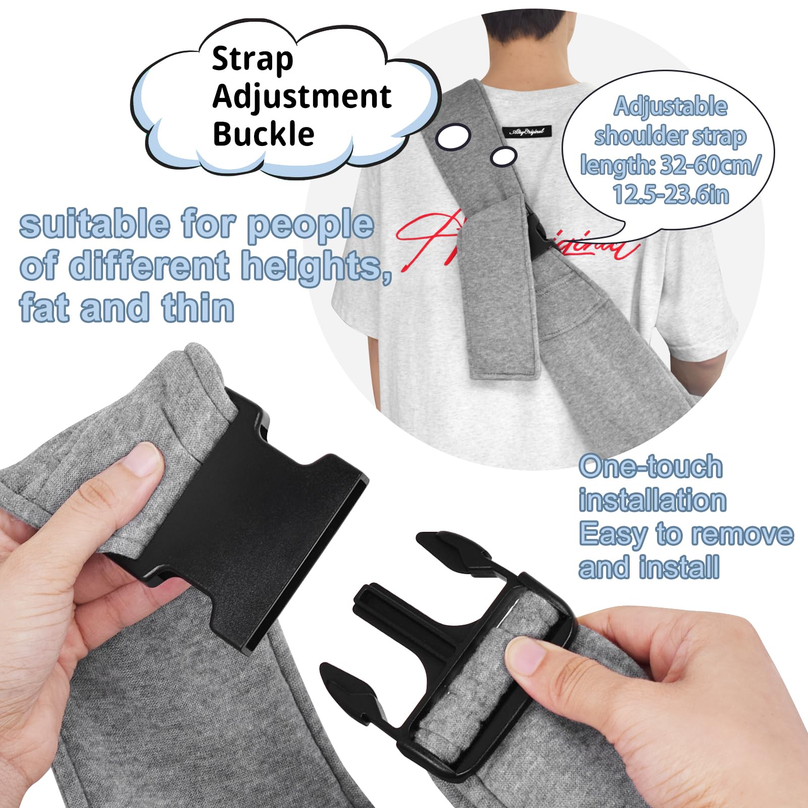 CUBY Dog and Cat Sling Carrier, Small Dog Carrier Sling with Adjust Strap & Zip Pocket - Image 4