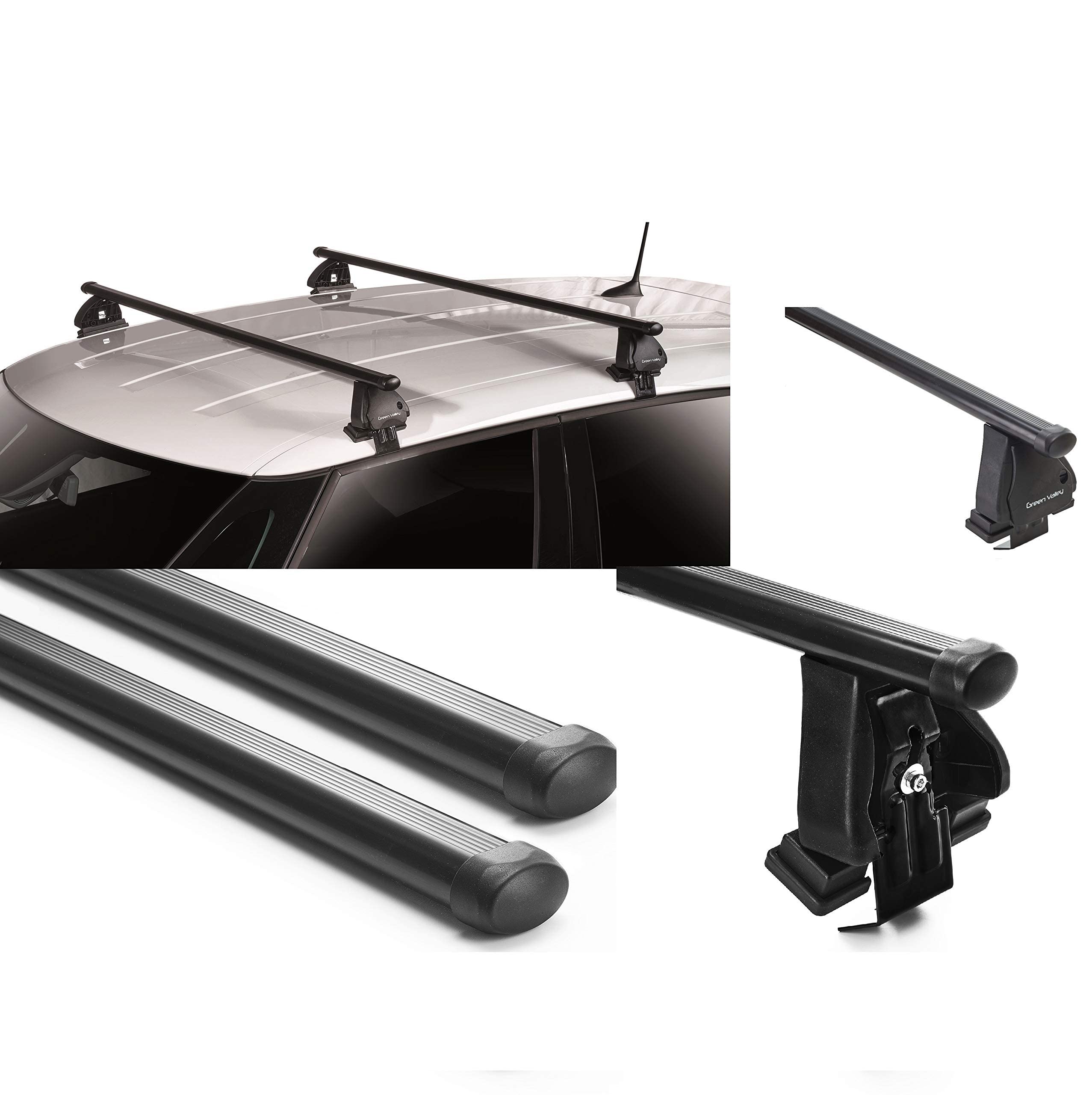 COMPATIBILE CON CLIO IV - CAPTUR DAL 2012> (VERSIONI 5 PORTE). BARRE PORTATUTTO PORTAPACCHI DA TETTO PREMONTATE PRONTE ALL'UTILIZZO PER AUTO SENZA PREDISPOSIZIONI SUL TETTO
