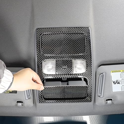 Miniatura 5 de Para Toyota Tacoma 2011 2012 2013 2014 2015 coche suave fibra de carbono interior fila delantera techo luz luz de lectura Trim Interior coche