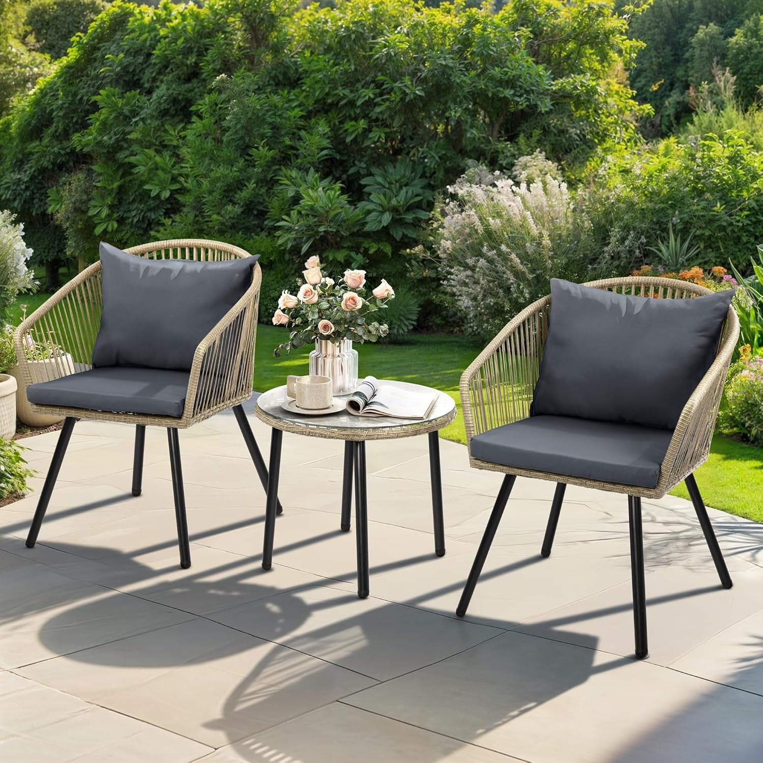 DWVO Bistro Table and Chairs Set of 2, Outdoor Patio Bhutan Ubuy