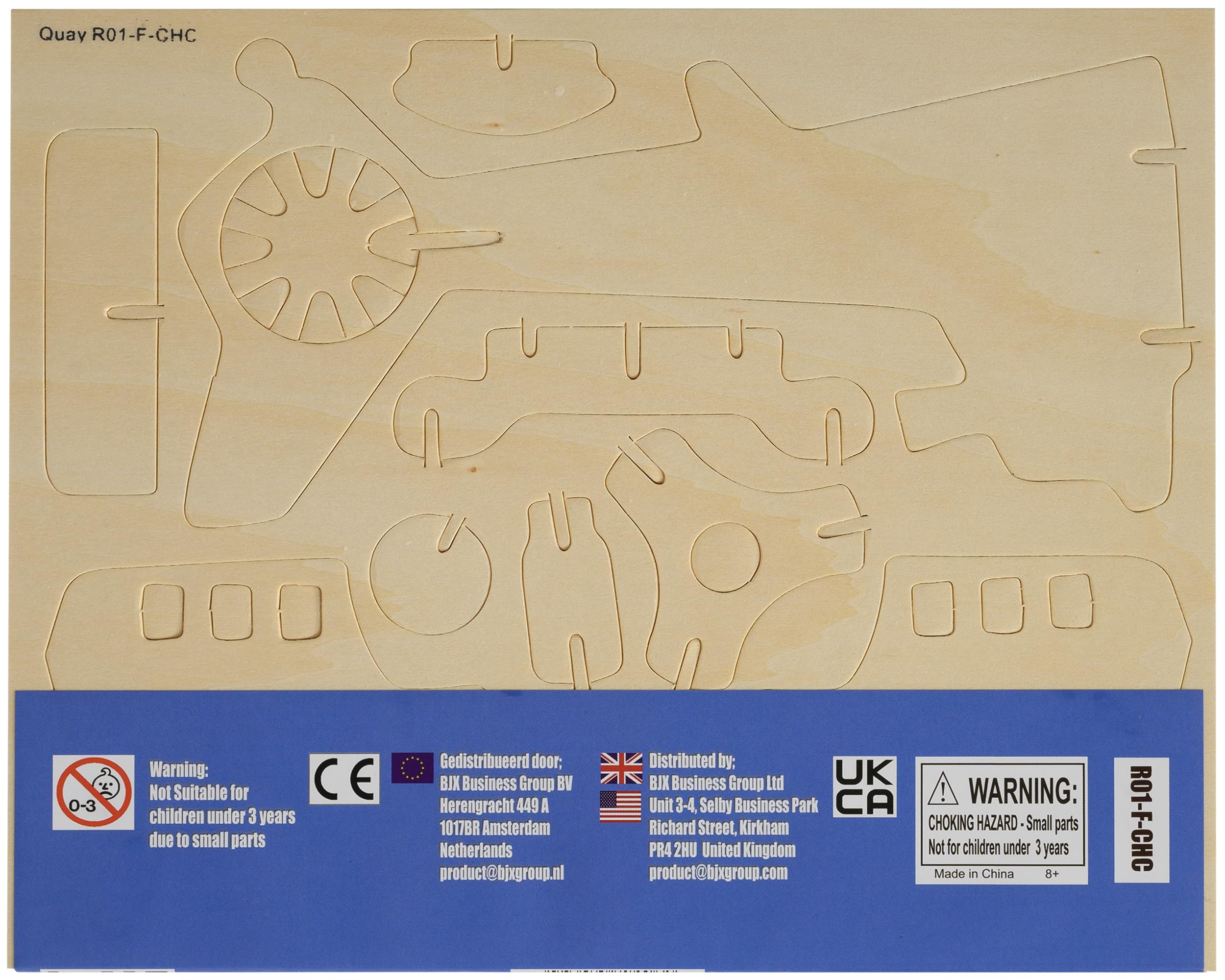 Quay Elicottero Woodcraft - Kit Di Costruzione In Legno FSC Per Modellini - Assemblaggio Senza Colla