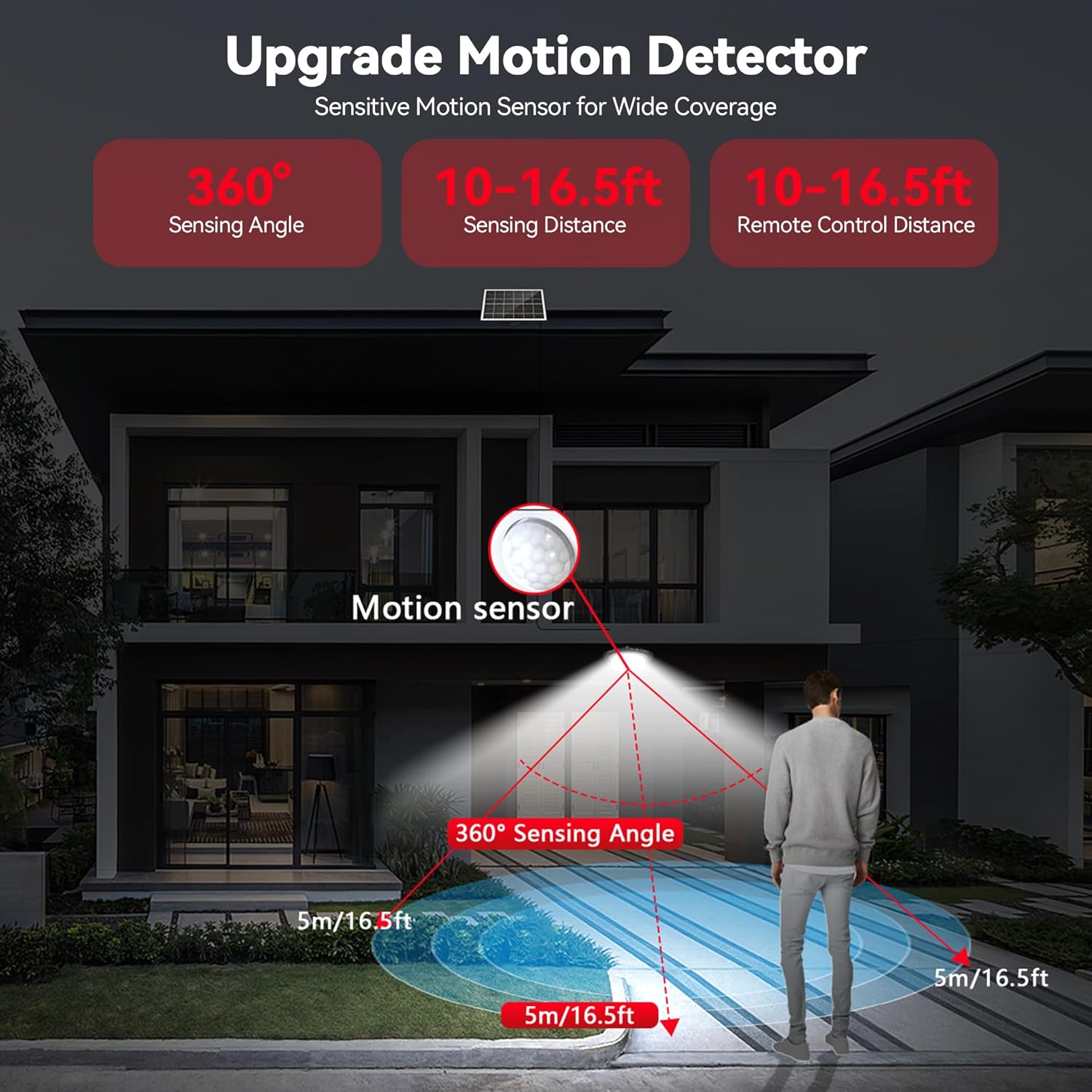 Otovoda Solar Shed Light Indoor Outdoor, 396LED 360° Lighting Waterproof Solar Powered Pendant Light with Motion Sensor, 5 Modes, Remote & Timer, for Home Shed Chicken Coop Barn Shop Gazebo Garage