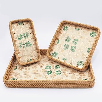 Dachsy Rattan Serving Trays