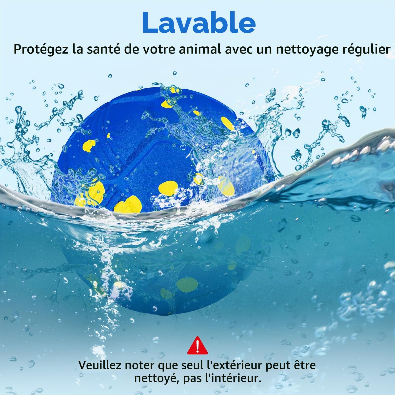 Balles pour Chiens Interactif Intelligente Electrique 3 Modes de Jeu Étanche et Rechargeable pour Chiens de Taille Moyenne et Grande pour Chien est en Caoutchouc Naturel