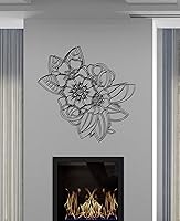 Vista 7 de Arte de pared y decoración de mandala de metal, regalos de arte de metal de Manadala floral con tonos brillantes o mate, decoración de pared