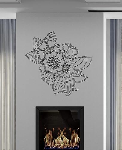 Miniatura 7 de Arte de pared y decoración de mandala de metal, regalos de arte de metal de Manadala floral con tonos brillantes o mate, decoración de pared