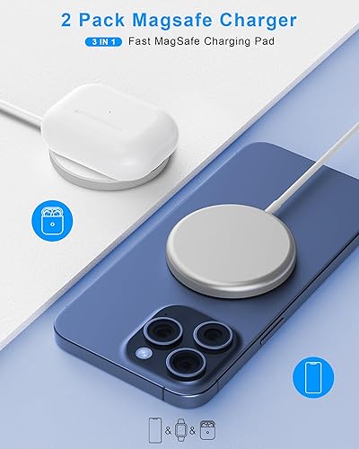 Miniatura 5 de Cargador inalámbrico rápido 3 en 1, carga inalámbrica magnética compatible con iPhone 1615141312, Apple Watch, AirPods Pro 2Pro432, carga segura