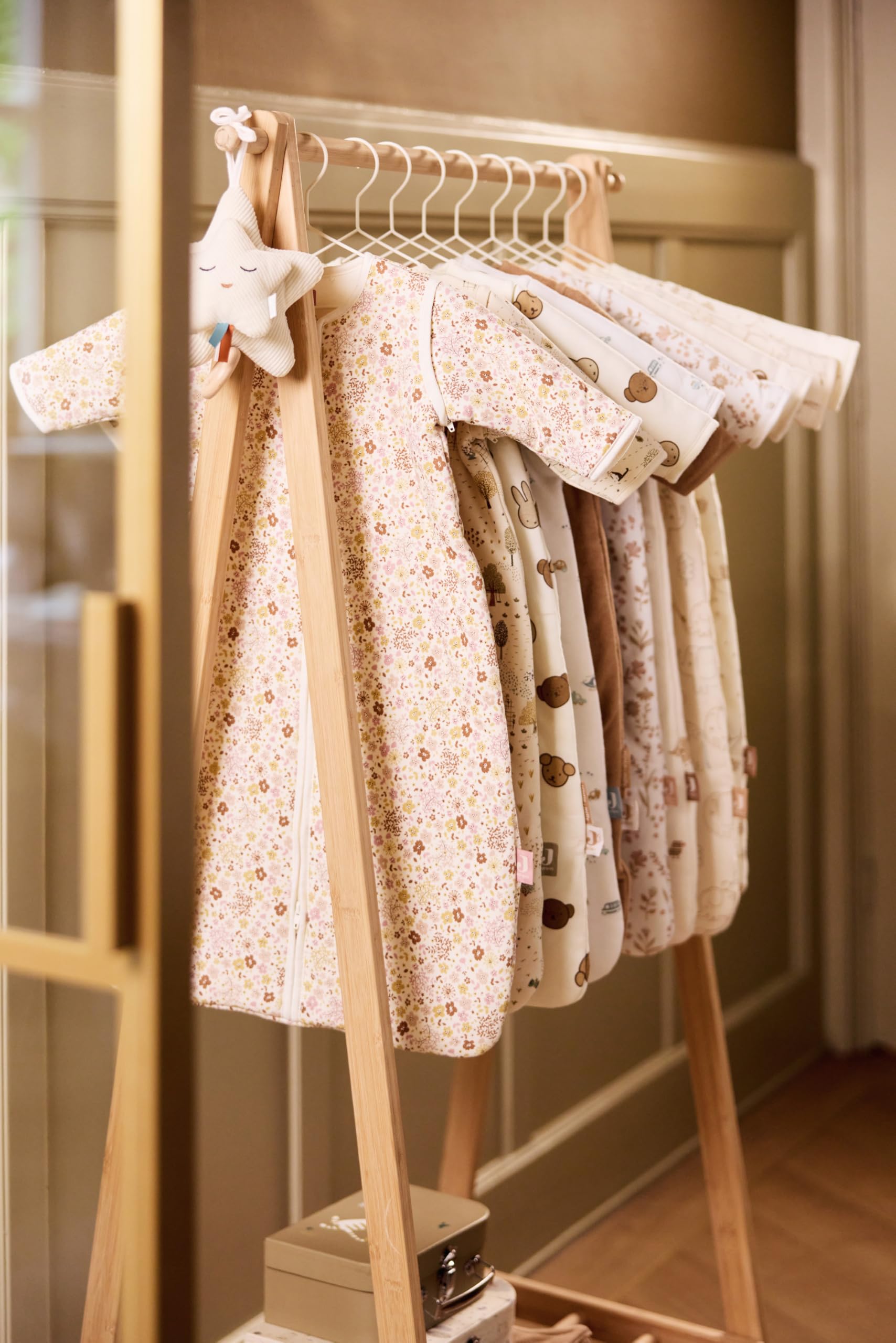 Jollein Śpiwór niemowlęcy – 110 cm – On The Go – bawełna – 2,5 do 3,5 TOG – zdejmowane rękawy – certyfikat Öko-Tex – śpiwór dla niemowląt – śpiwór zimowy – również na wiosnę i jesień