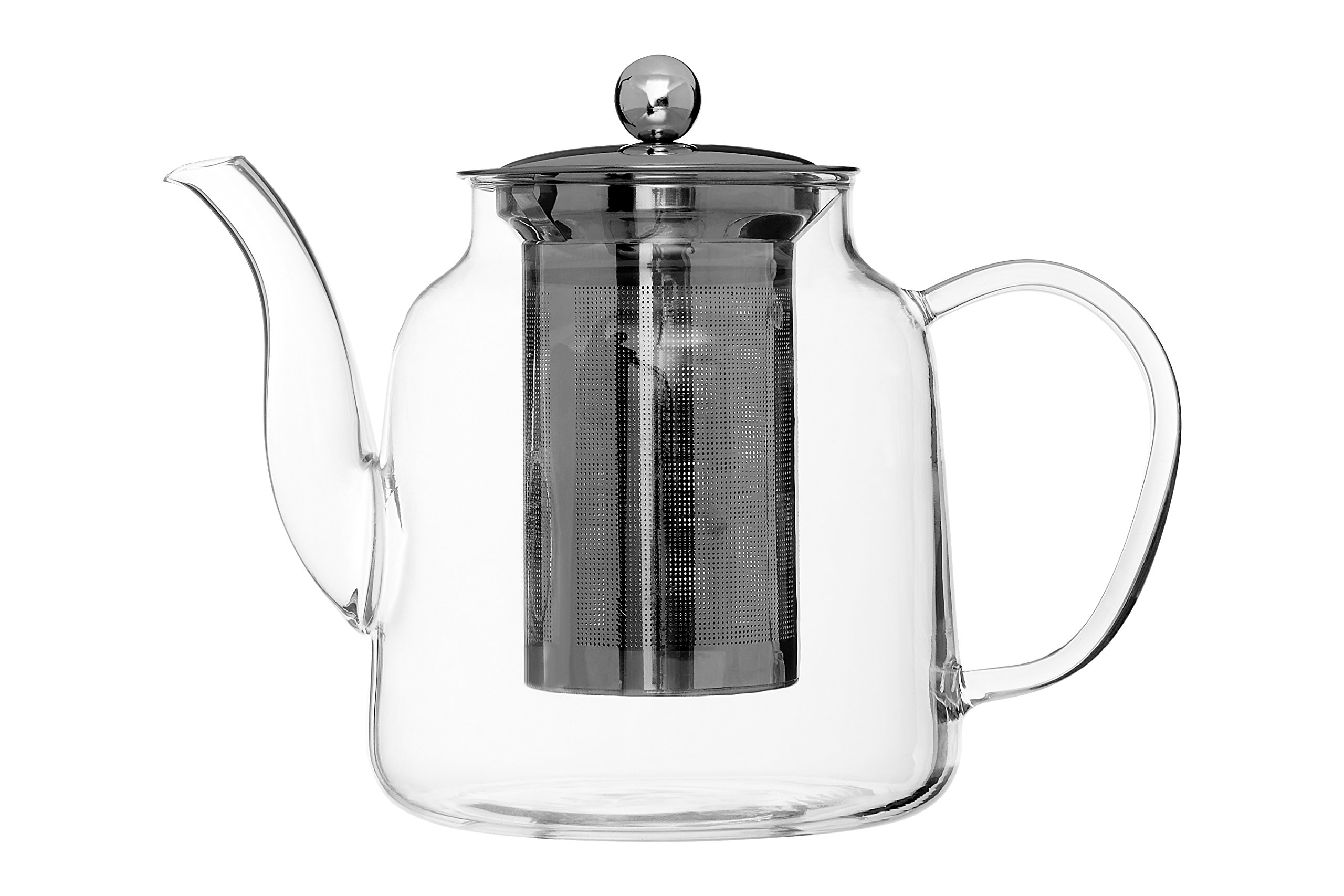 Premier Housewares High Borosilicate Teapot, 1000ml, with Strainer,,,, 14 x 17 x 13 cm