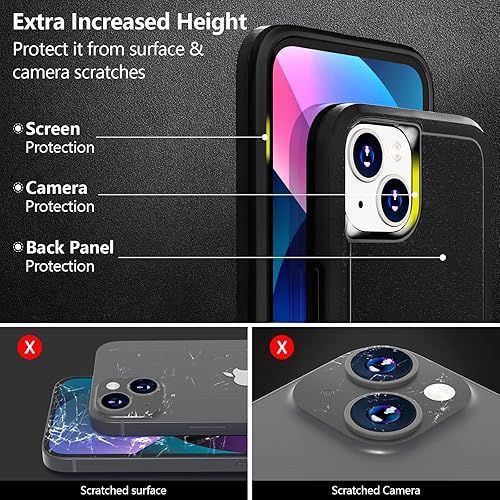 Miniatura 3 de NINDOO Funda diseñada para iPhone 13 Mini parte trasera dura protectora a prueba de golpes prueba de caídas de grado militar a prueba de polvo y