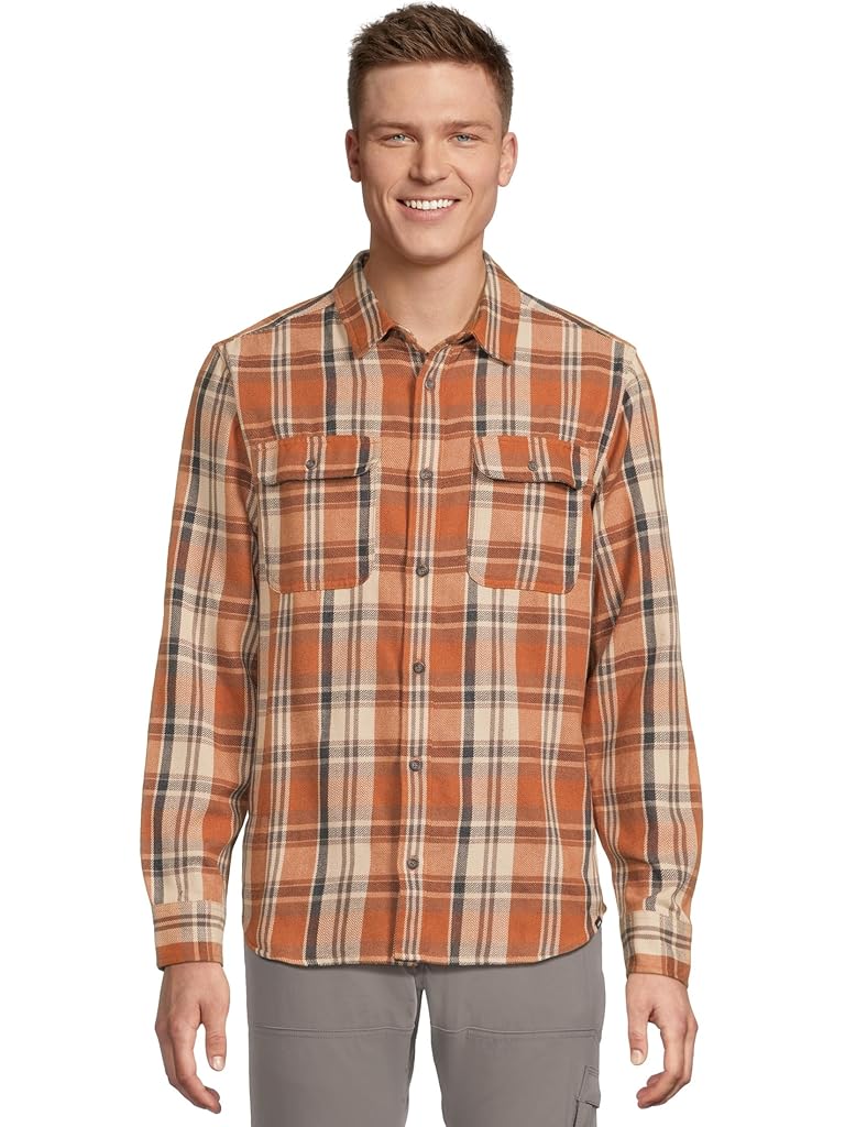 Taupe Prana Westbrook Flannel Shirt