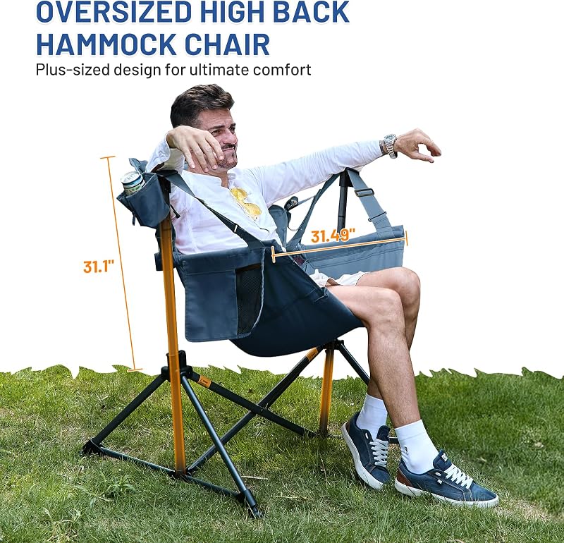 TIMBER RIDGE Hammock Camping Chair, Oversized Swinging Chair, 400lbs Load image 3