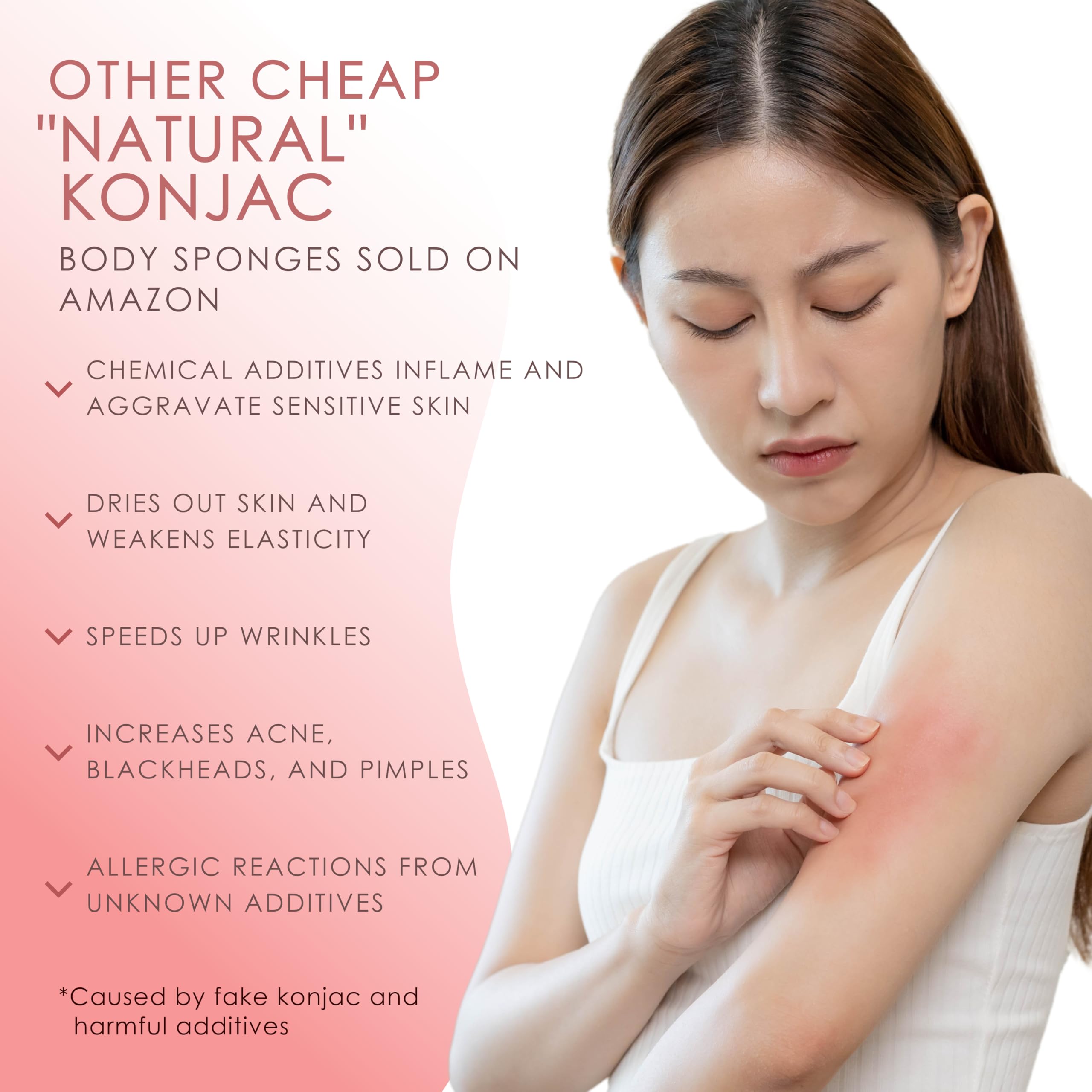 Konjac - Esponja corporal (2 unidades) | 100% natural y libre de tintes | no tóxica | Biodegradable | Ecológica | Embalaje sin plástico