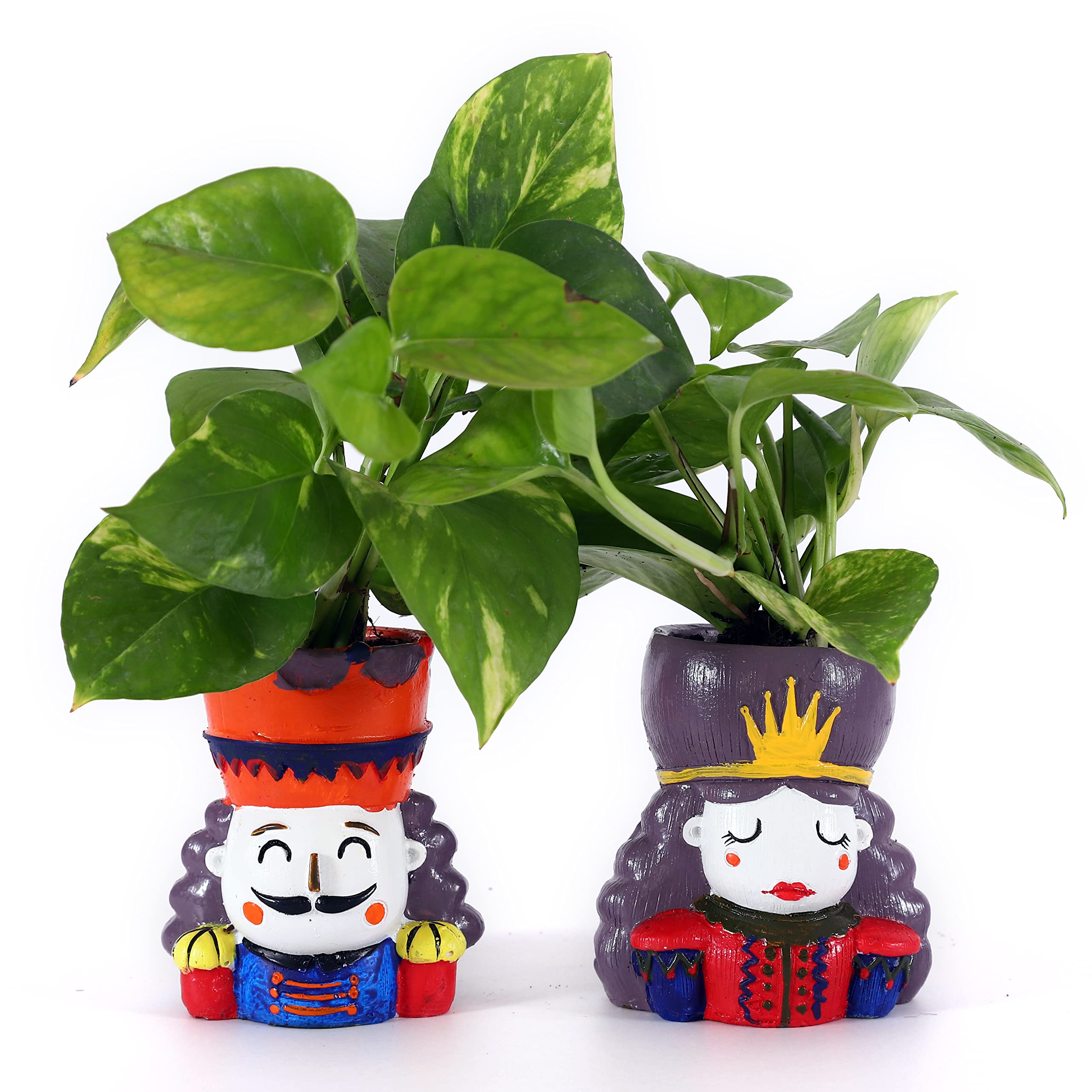 Sparkle Gift and Decor Cute Resin King & Queen Combo Money Plant and Pot Desktop Flower Planter Pot Mini Indoor plants for living room, plants for home decor, indoor plants for bedroom (B09YLYVYNC) Amazon Price History, Amazon Price Tracker