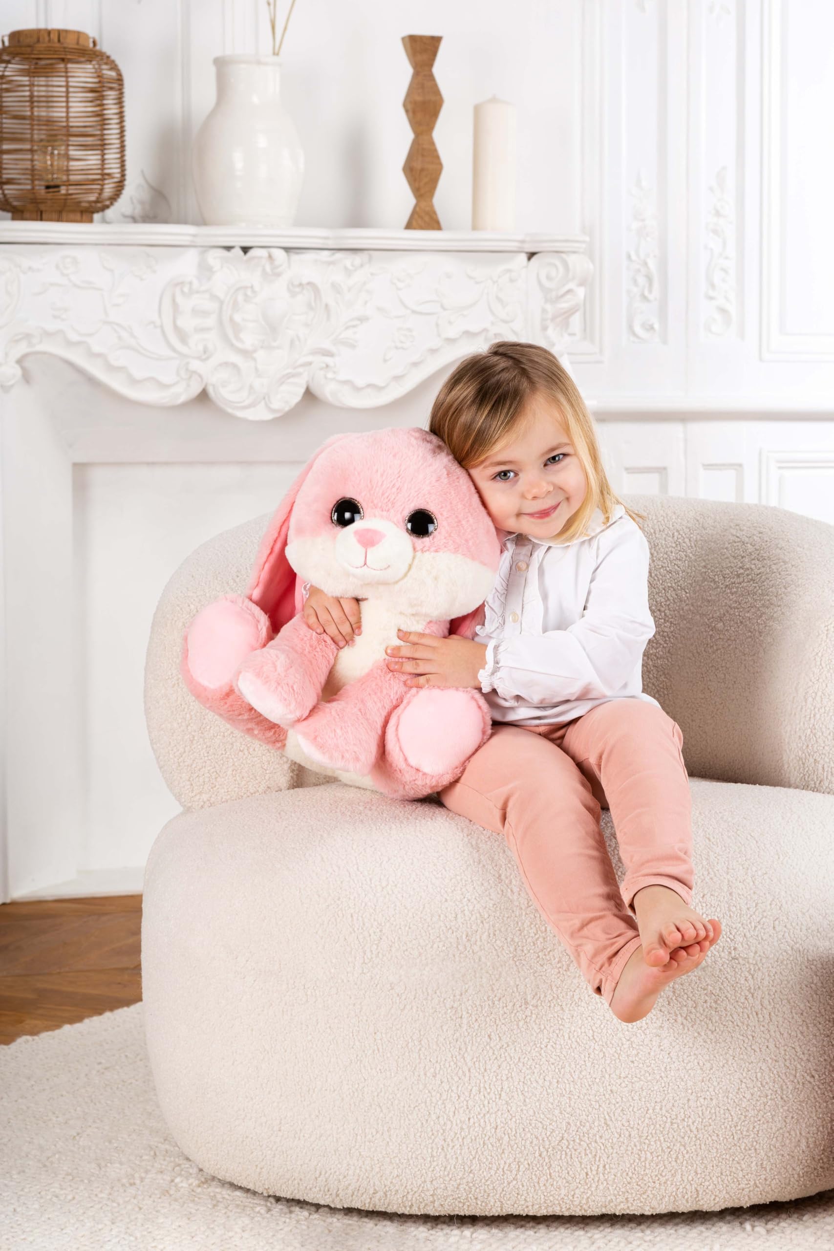 Gipsy Toys Królik Pluszowa zabawka Puppy Eyes Pets 40 cm, różowa