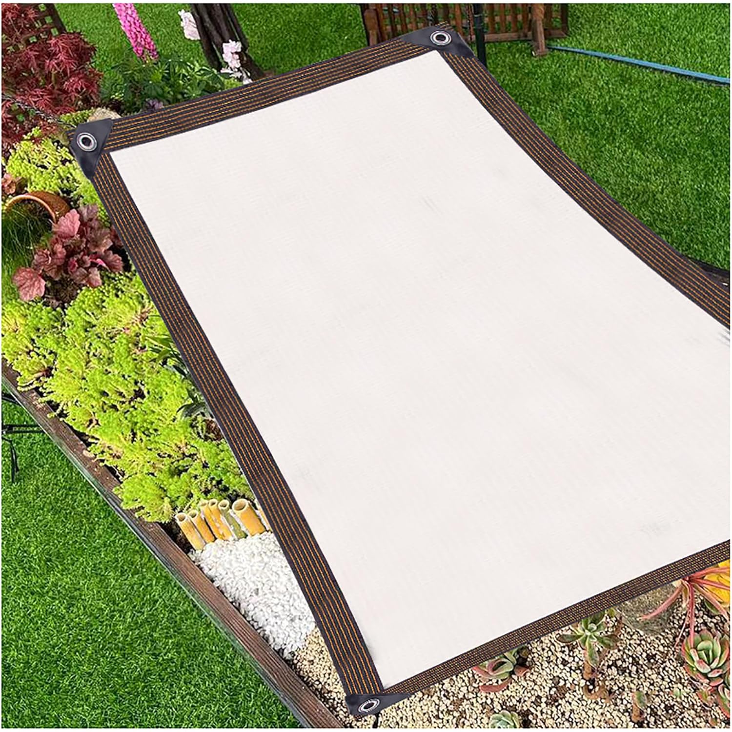Patio Covers for Shade Garden Shade Cloth Pergola Shade Cover Shade Tarps for Outdoors Solar Screen Fabric Sun Shade Netting Mesh,6.56 * 13.12FT