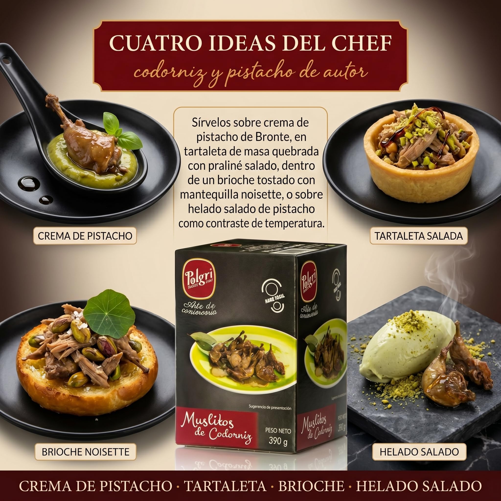 Polgri Muslitos de Codorniz en Escabeche Balsamico 12 Muslitos 390 gr x 3 latas Conserva Abre Facil Lista Comer Caliente o Frio Aperitivo Gourmet Tradicional Espanol desde 1967 Arte de Conserveria