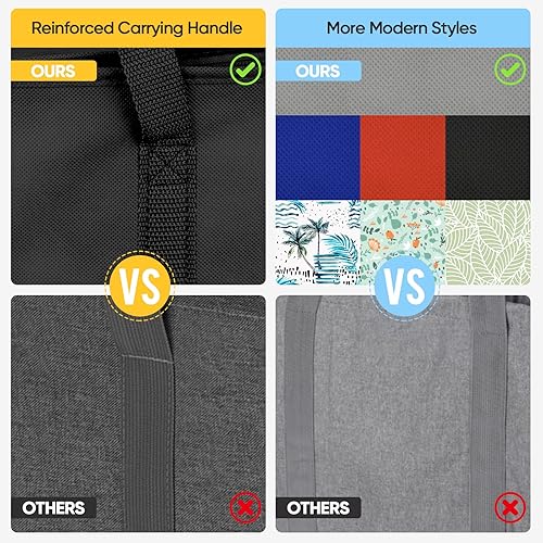 Miniatura 9 de BALEINE 3 bolsas reutilizables para comestibles + 2 bolsas de comestibles reutilizables aisladas (tamaño grande)