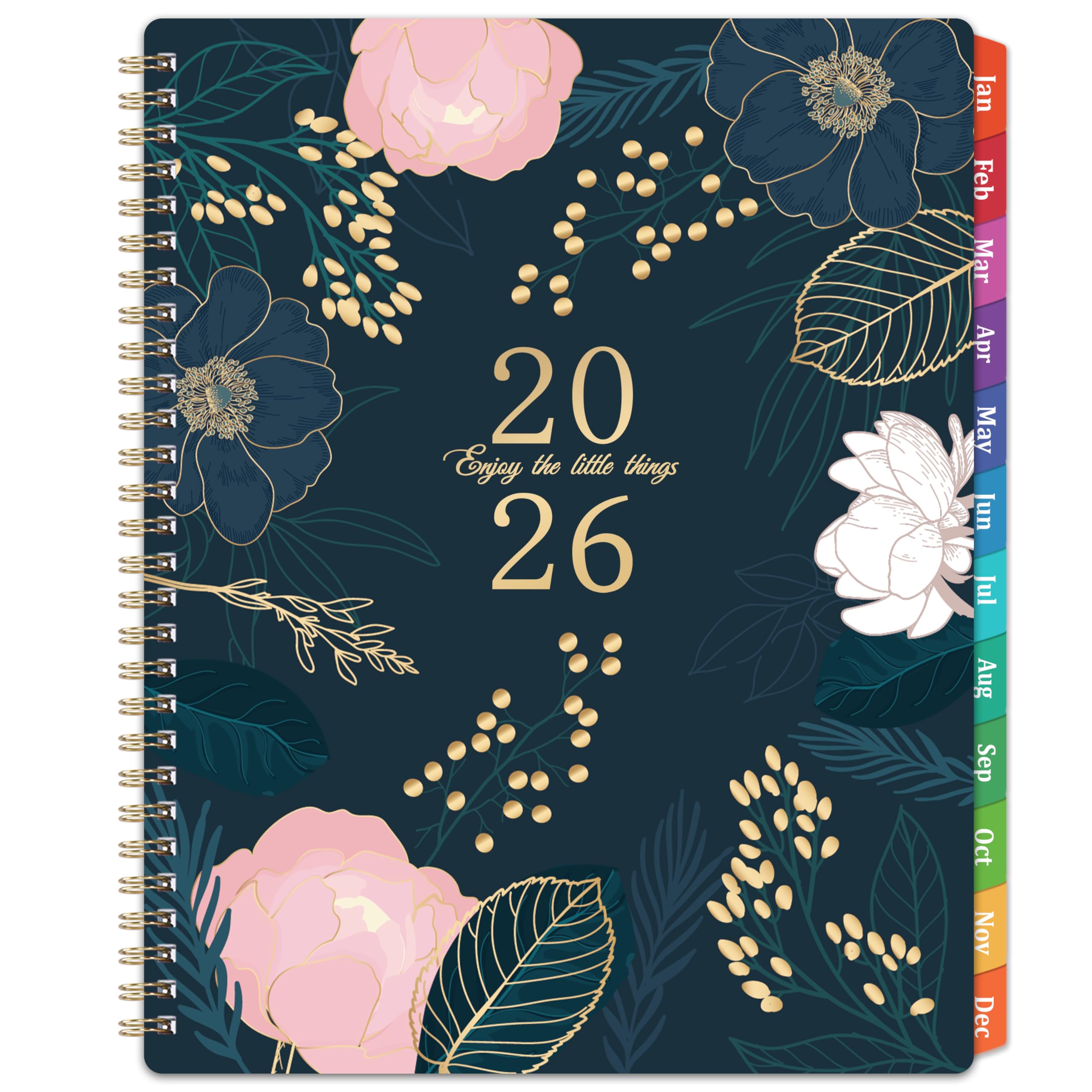 2026 Planner - Planner 2026, January 2026 - December 2026, Weekly & Monthly Spreads, 9'' x 11", 2026 Calendar Planner, Monthly Tabs, Twin-wire Binding, Back Pocket, Holidays