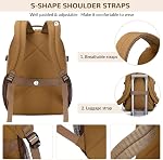 Lohol Sac à dos imperméable avec des poches multifonctionnelles pour les adolescents, sac à livre durable 15.6 Ordinateur portable de pouce