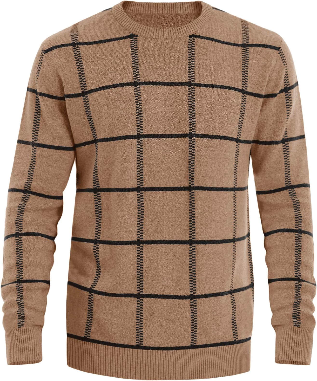 MAGNIVITMen's Basic Designed Knitted Sweaters Cotton Soft Crewneck Fall Winter Sweaters
