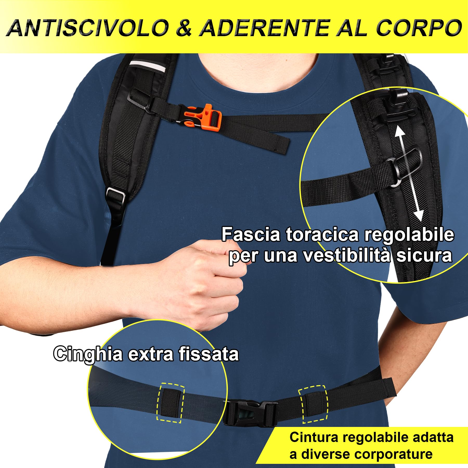 LOCAL LION Zaino MTB, Zaino Bicicletta 10L con Cappuccio Impermeabile e Copricasco, Zaini Ciclismo Leggero, Zainetti Mountain Bike Traspirante Uomo Donna per Sciare Enduro Trail Running Moto Trekking
