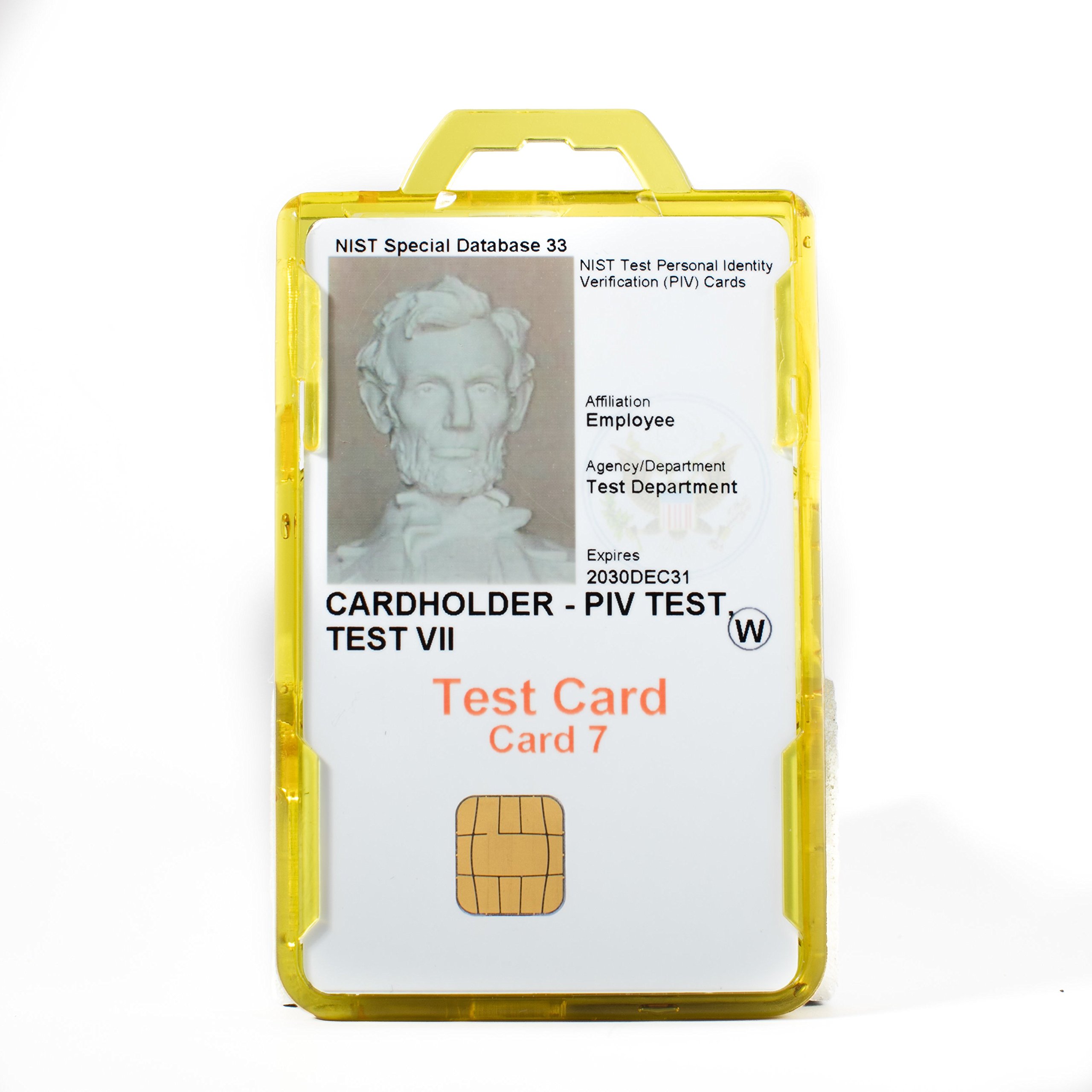 Identity Stronghold Secure Badge Holder Duolite, Yellow (IDSH2004-001B-ylw)