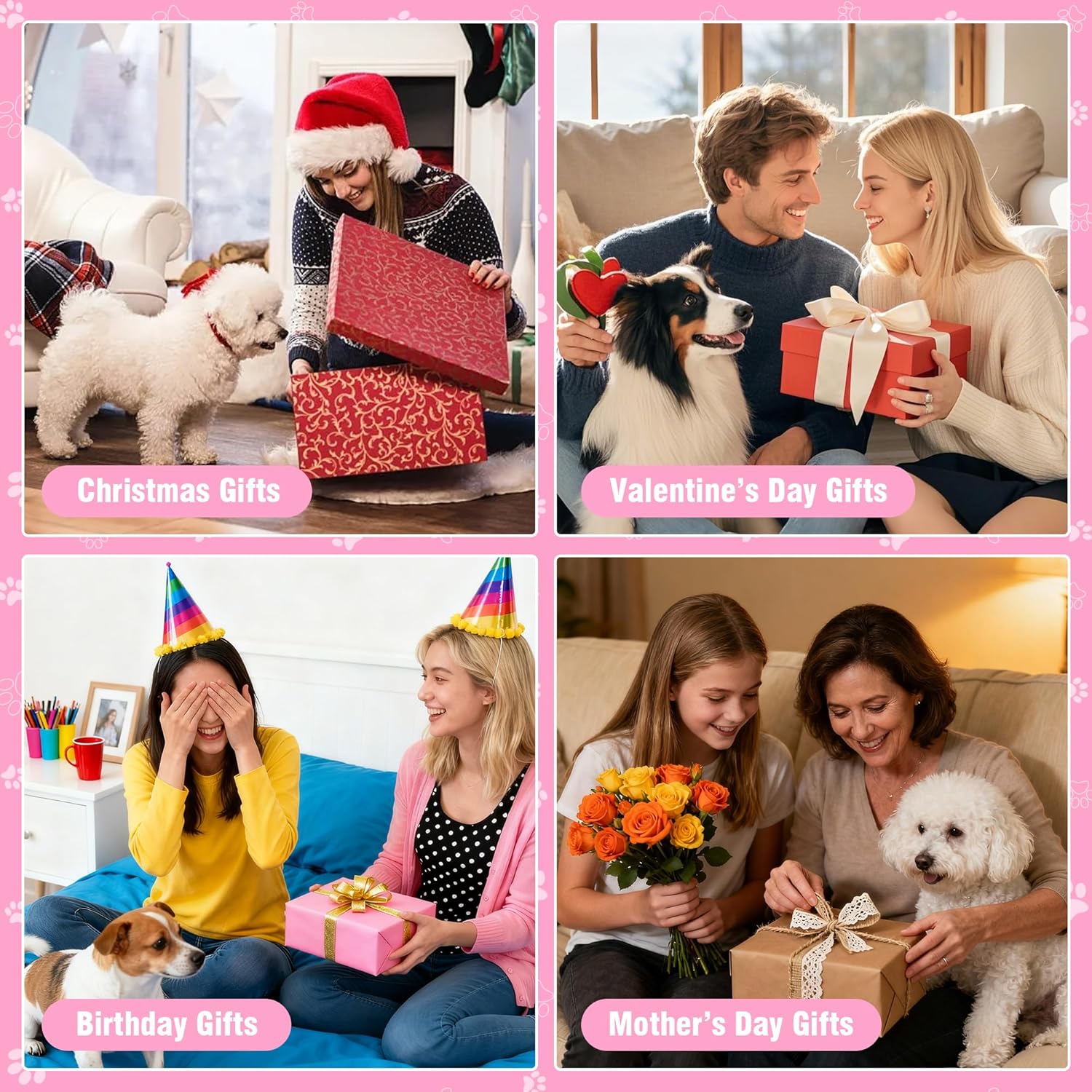 Dog Mom Dog Lover Gifts for Women, 16oz Tumbler Set with Makeup Bag Necklace Keychain Socks Gift Box Mothers Day Christmas Gift for Mom Daughter Friends - Image 4