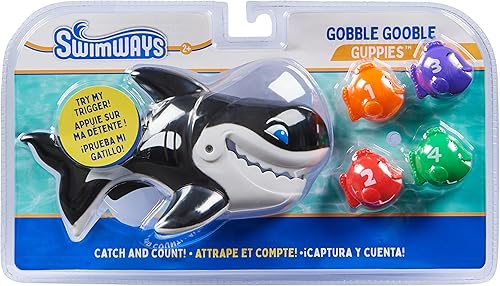 Miniatura 6 de SwimWays, Gobble Gobble Guppies - Juguete de agua educativo, recuerdos de fiesta en la piscina y juguetes de baño, para niños a partir de 2 años