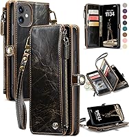 Vista 20 de Defencase para iPhone 11 Funda Magnética tipo Cartera Compatible con Magsafe con Bloqueo RFID Cremallera y Tarjetero para Mujeres y Hombres, Correa