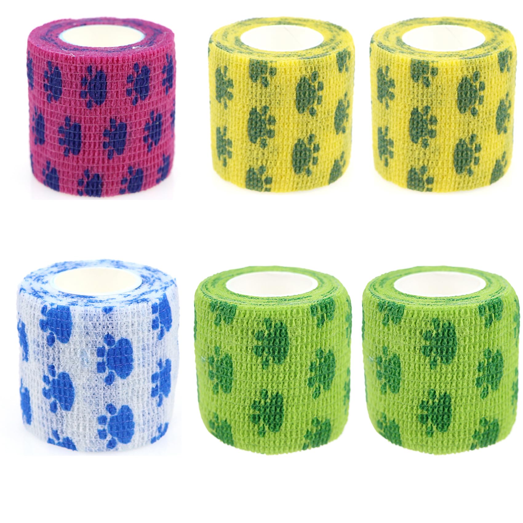 KEQCQE Cohesive Bandage Self Adherent Wrap Athletic Tape Breathable Vet Tape First Aid Tape for Dogs Cats Horses Birds & Wrist Healing Ankle Sprain Swelling — view 2