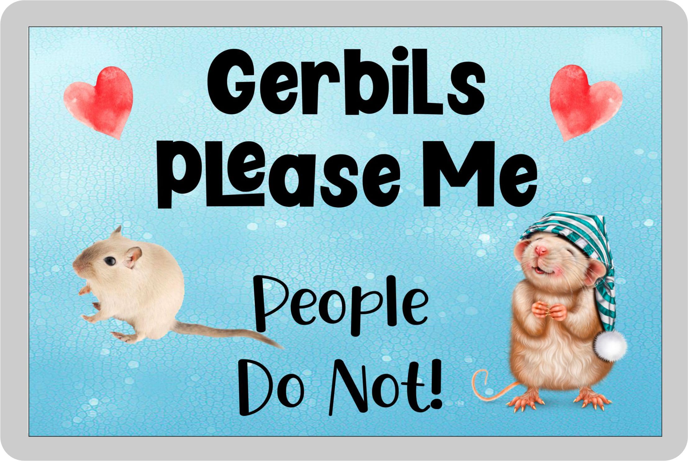 Decalarama Gerbil Fridge Magnet Gift – Gerbils Please Me People Do Not – Funny Cute Novelty Family Present