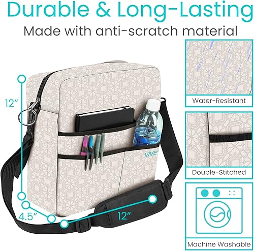 Vista 56 de Bolsa de transporte Vive para andador, universal, para accesorios de sillas de ruedas, andadores, andadores con ruedas y sillas de transporte, que