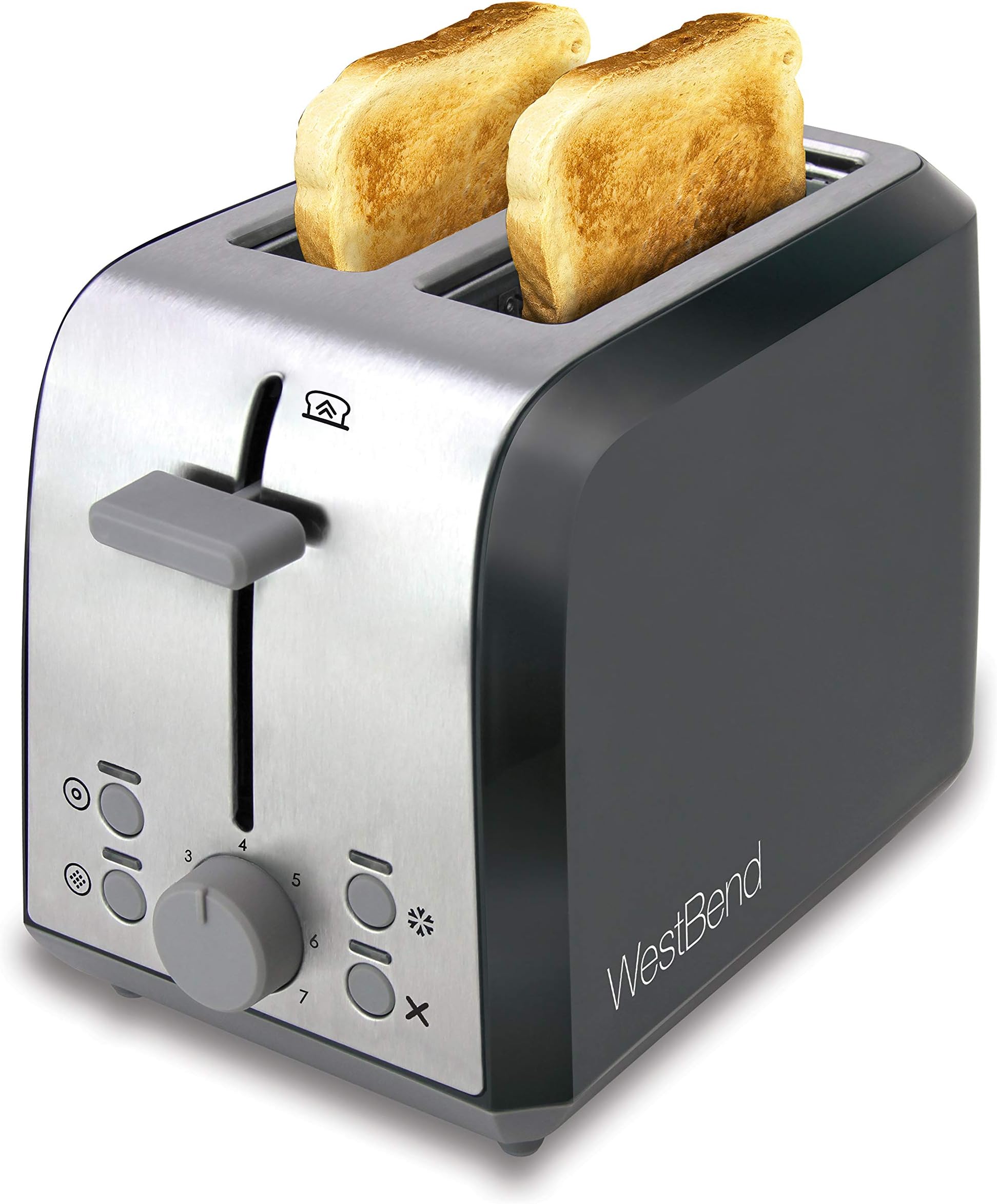 West Bend 78823 Two Slice Toaster, Black/Metallic