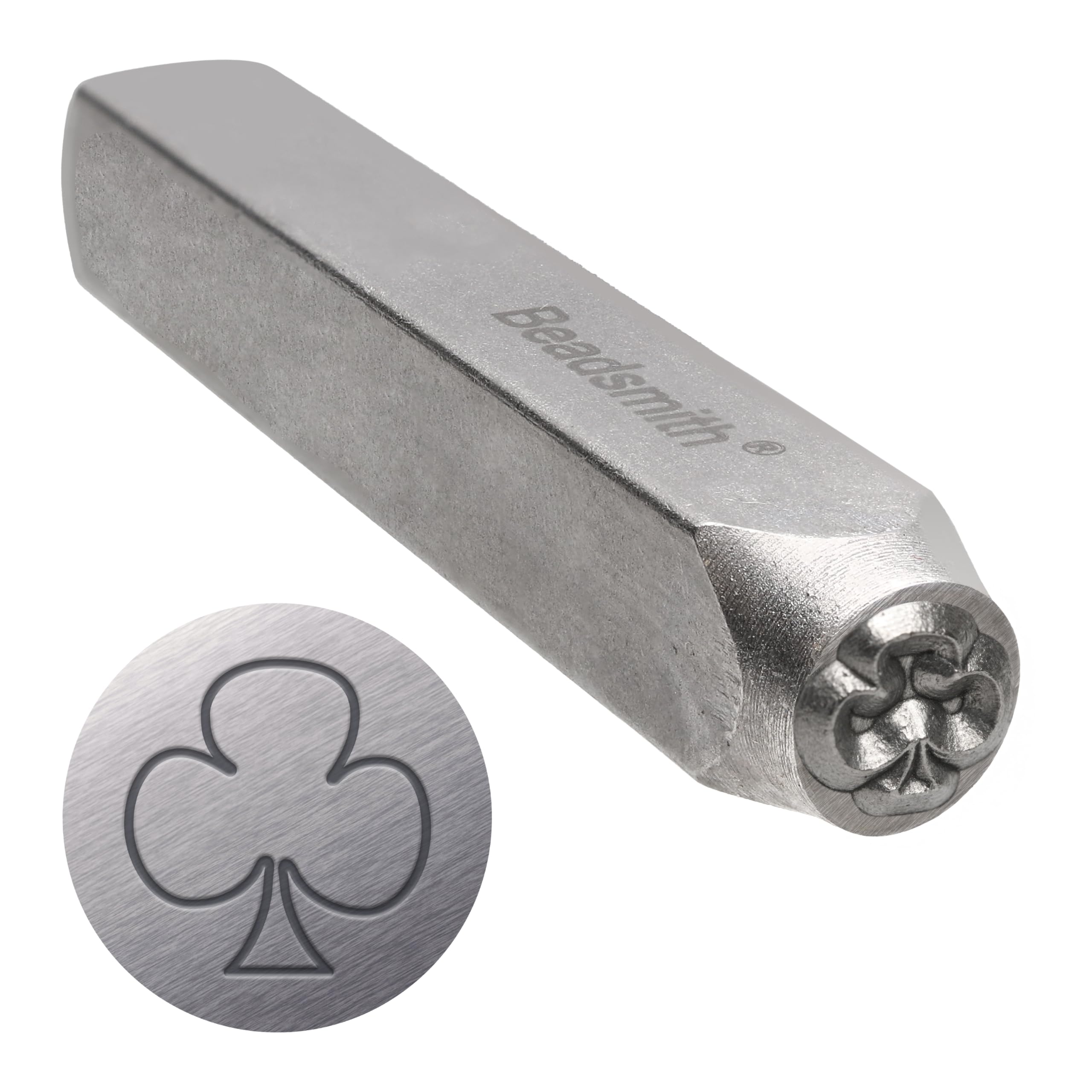 The Beadsmith Steel Design Stamps - Jewelry Stamping Tools, Club Design, 2.25 Inches w/ 6 mm Base