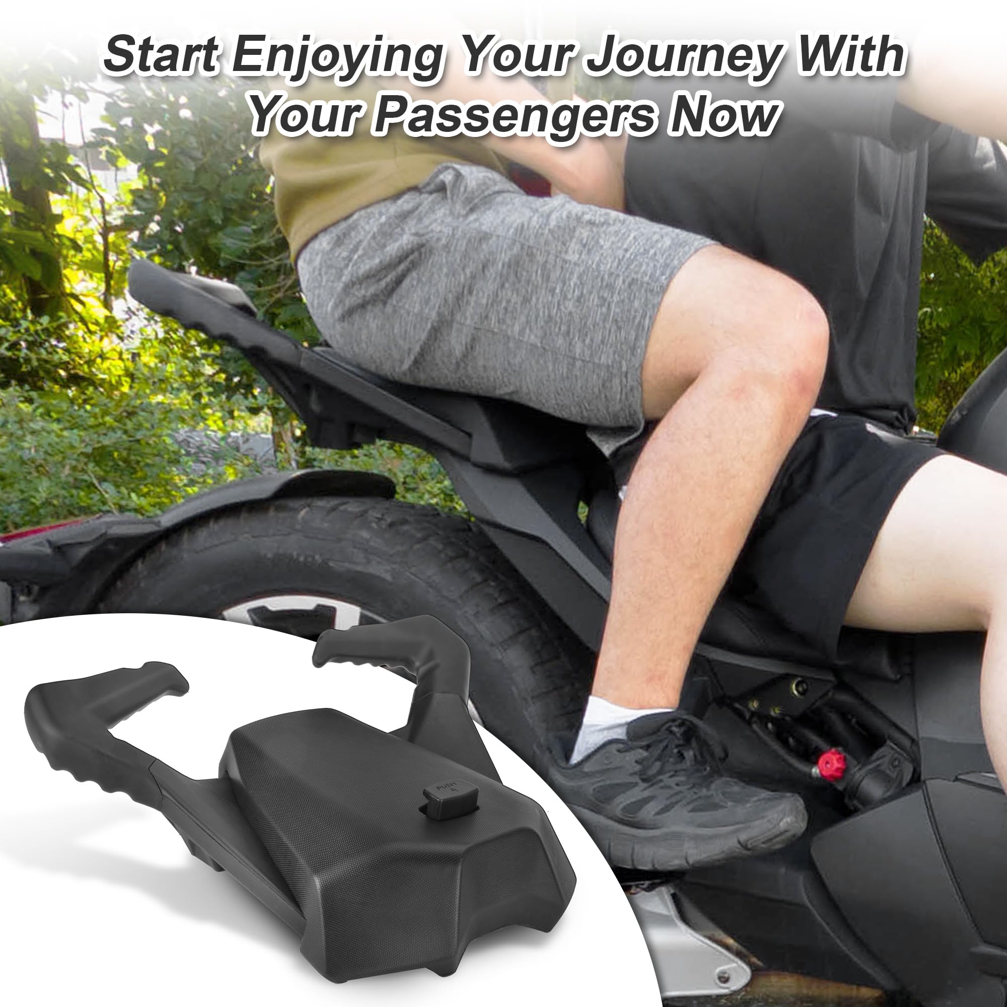 Hutexico Rear Passenger Seat with Foot Pegs Heavy Duty Rear
