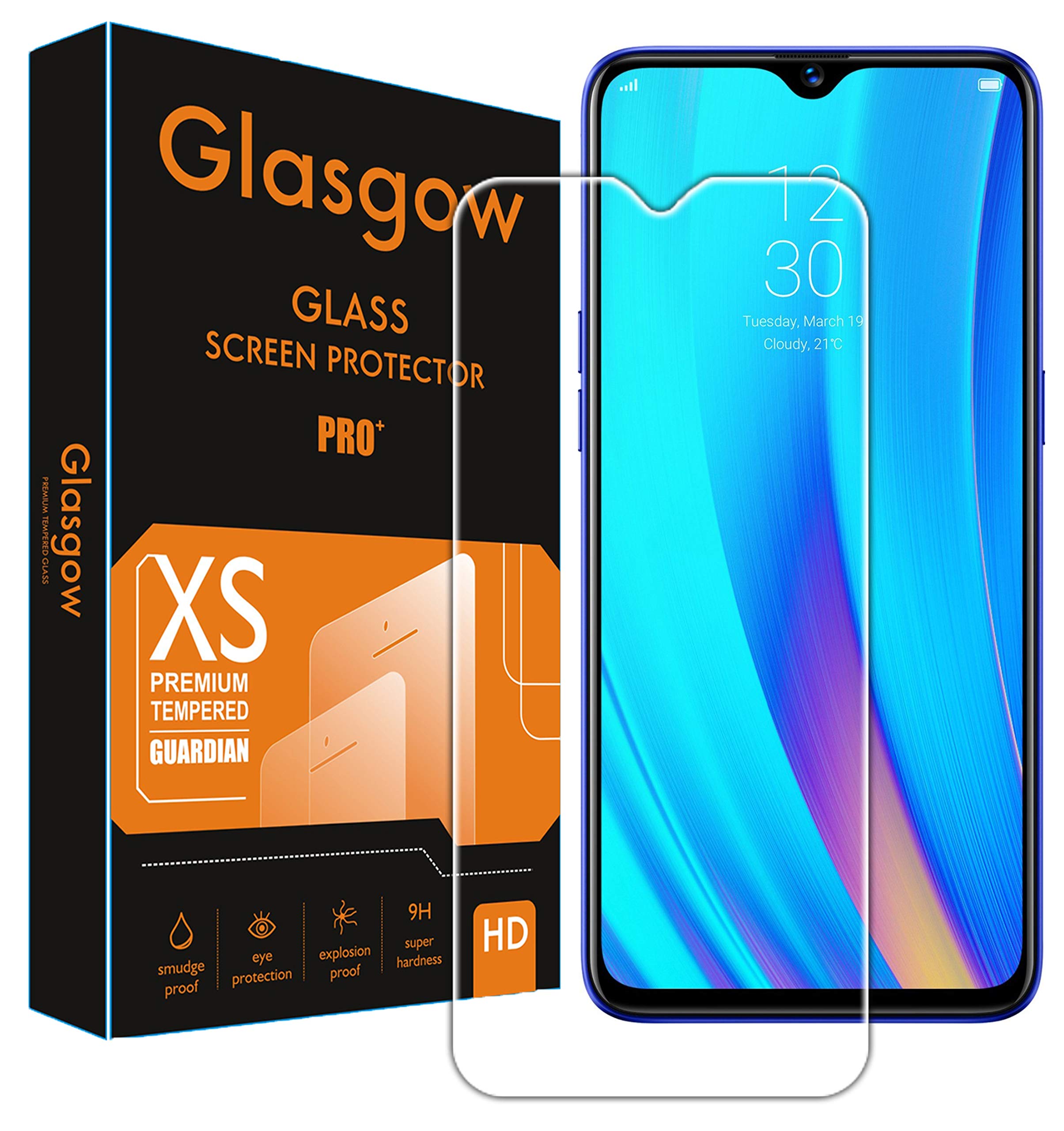 Glasgow |For Realme 3 Pro | Tempered Glass Screen Protector Guard | Bubble Free Installation | Gorilla (B08315ZBZL) Amazon Price History, Amazon Price Tracker