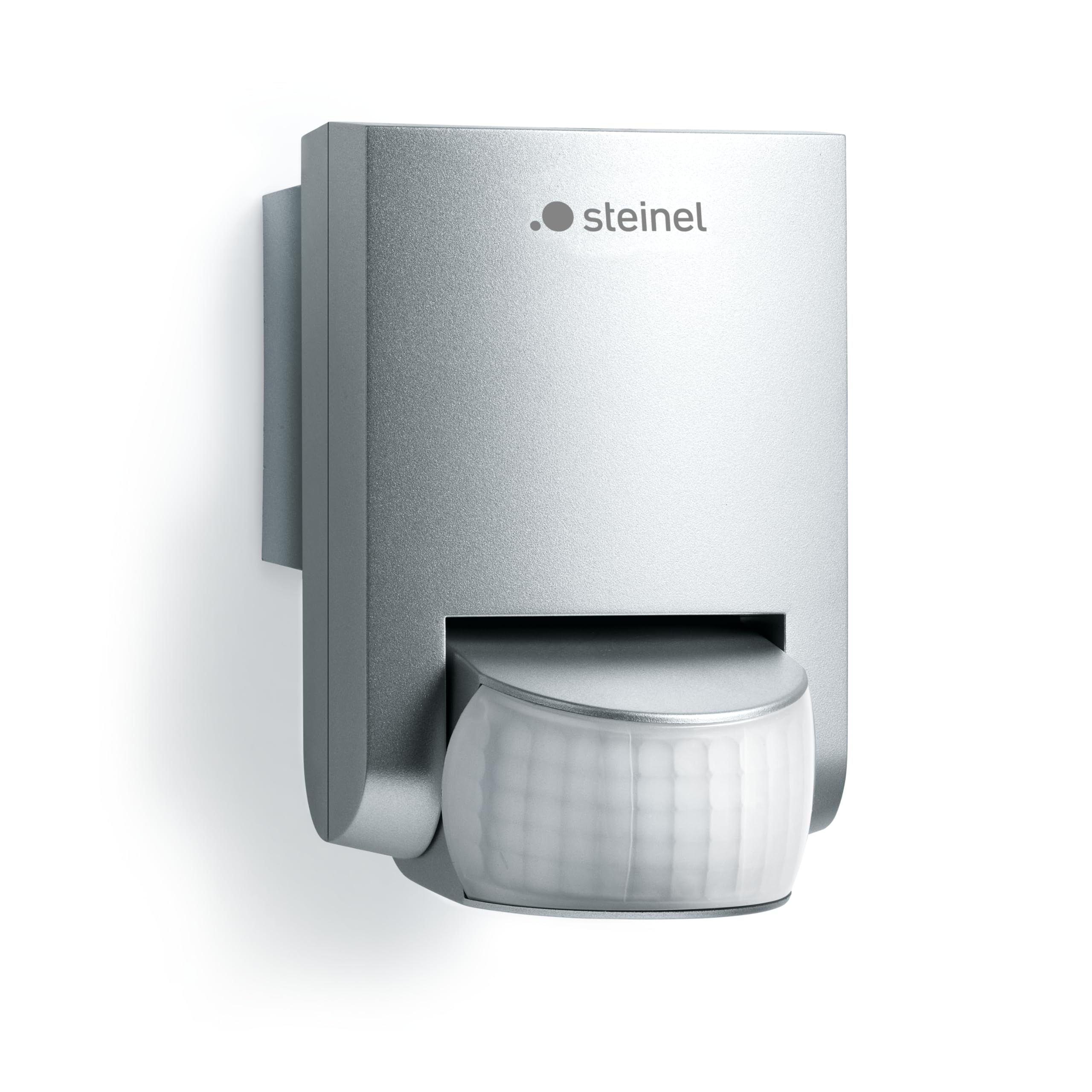 Steinel Bewegungsmelder IS 130-2 silber, 130° Bewegungssensor, 12 m Reichweite, für den Innen- und Außenbereich, IP54, (L x B x H) 84 x 78 x 130 mm