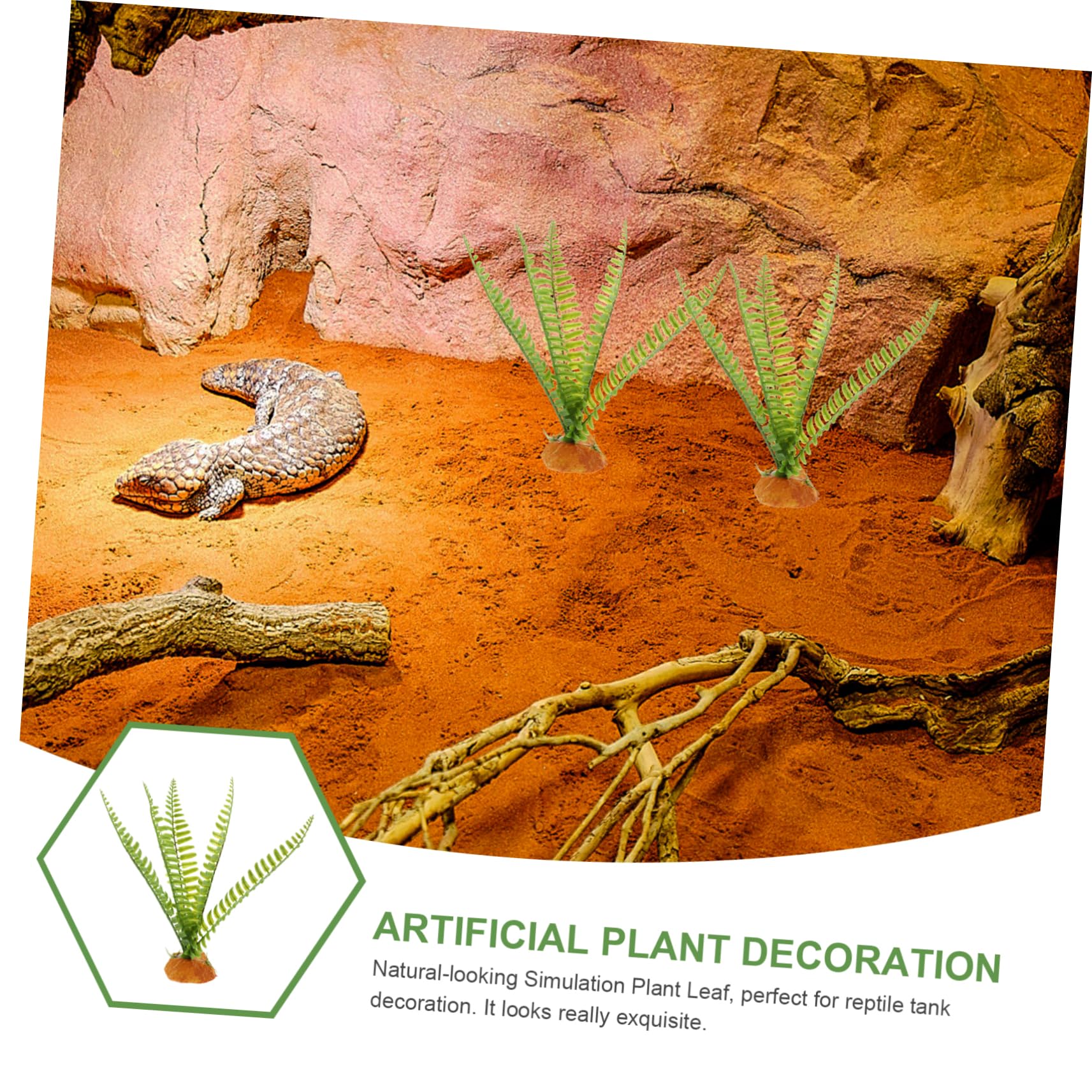 INOOMP 5pezzi Decorazione Per Terrario Artificiale Per Rettili Simulato Accessori Per Habitat e Rettili Pulibili e Realistiche