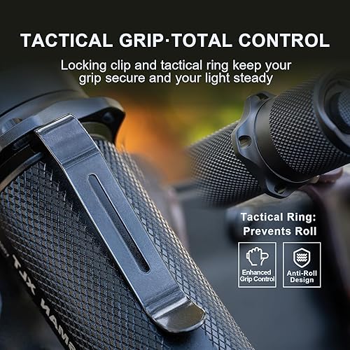 Miniatura 4 de POWERTAC Huntsman-XLT - Linterna LED recargable de largo alcance, linterna táctica, linterna súper brillante, luz de destello EDC Gear Linternas de