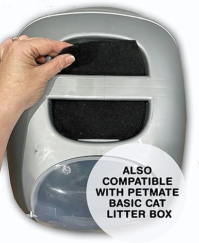 Miniatura 7 de Paquete de 2 filtros de arena de carbón activado, precortados de alta calidad, filtros de arena para gatos de 5.9 x 6.2 pulgadas, repuesto