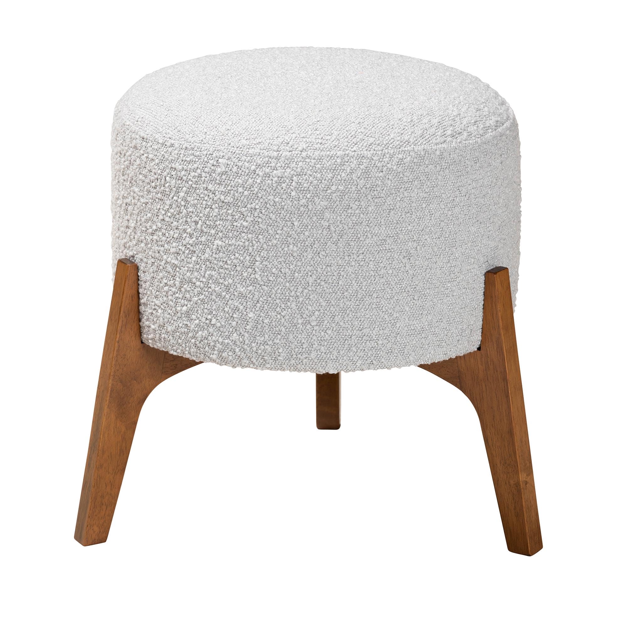 Amazon.com: Baxton Studio Elkie Japandi Light Grey Boucle Fabric