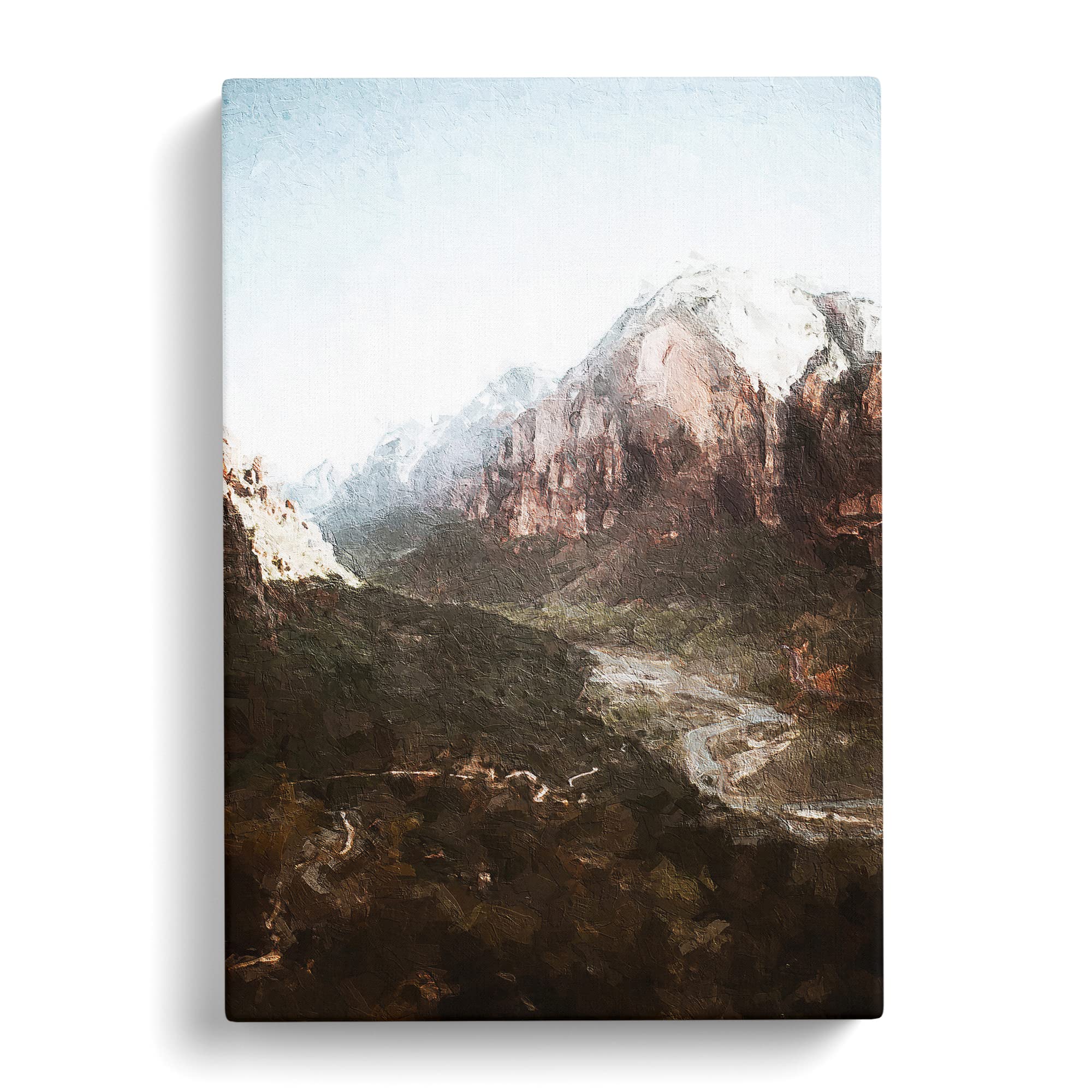 Angels Landing Trail In Zion National Park Utah Canvas Print, Mixed, 25L x 50W cm - Image 2