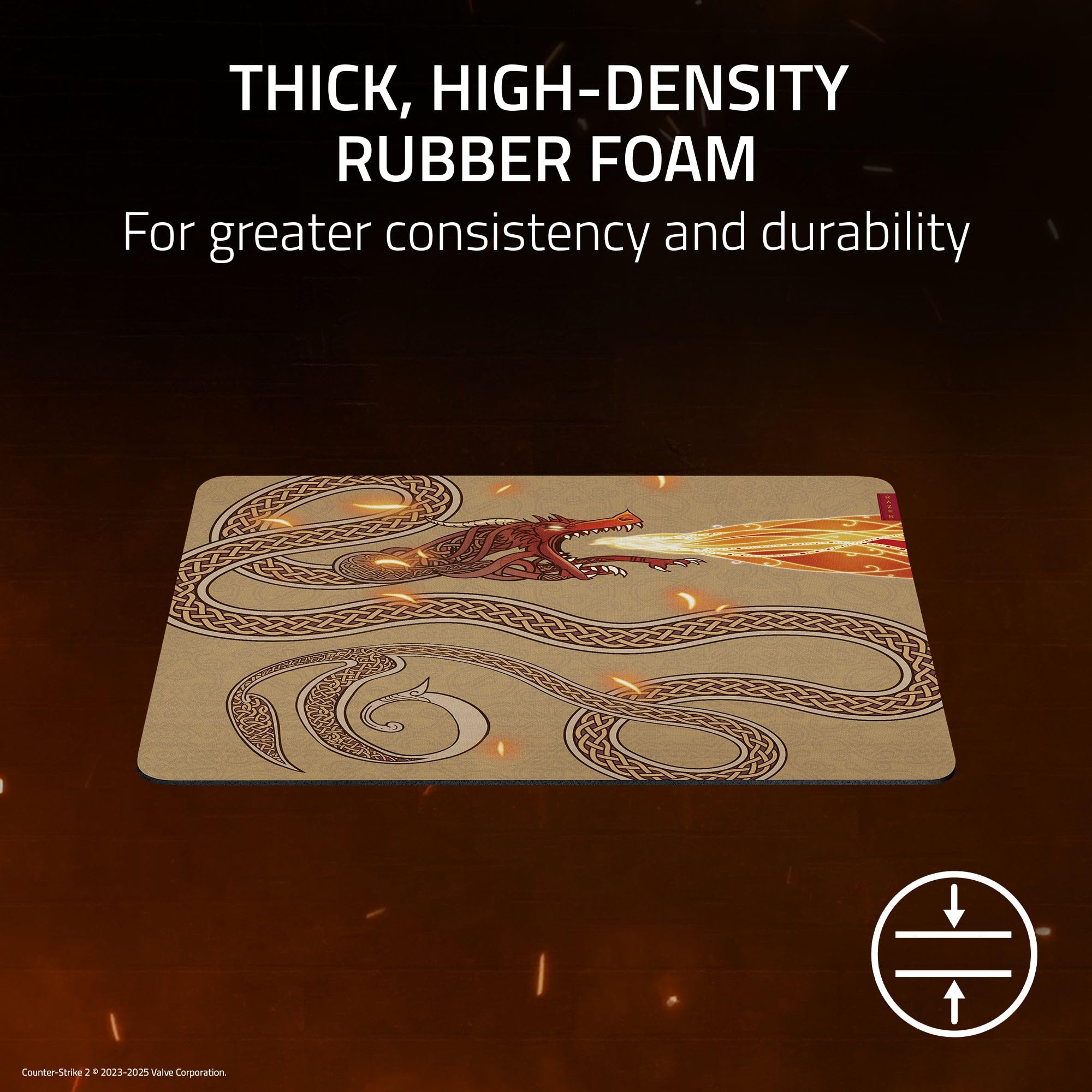 その他 Razer Gigantus V2 Large Counter-Strike Razer Gigantus V2 CS2 Edition Mouse Pad - Large Gold
