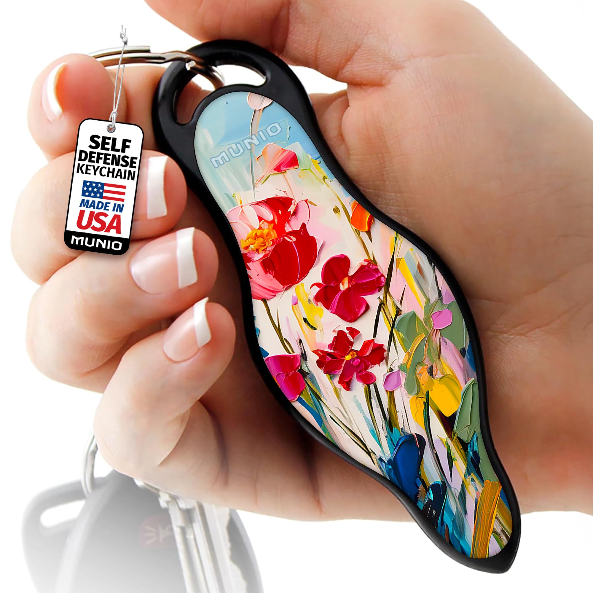 MUNIO Self Defense Keychain – Stylish, Portable Safety Tool for Women & Men – Non-Lethal, TSA Approved, Made in USA