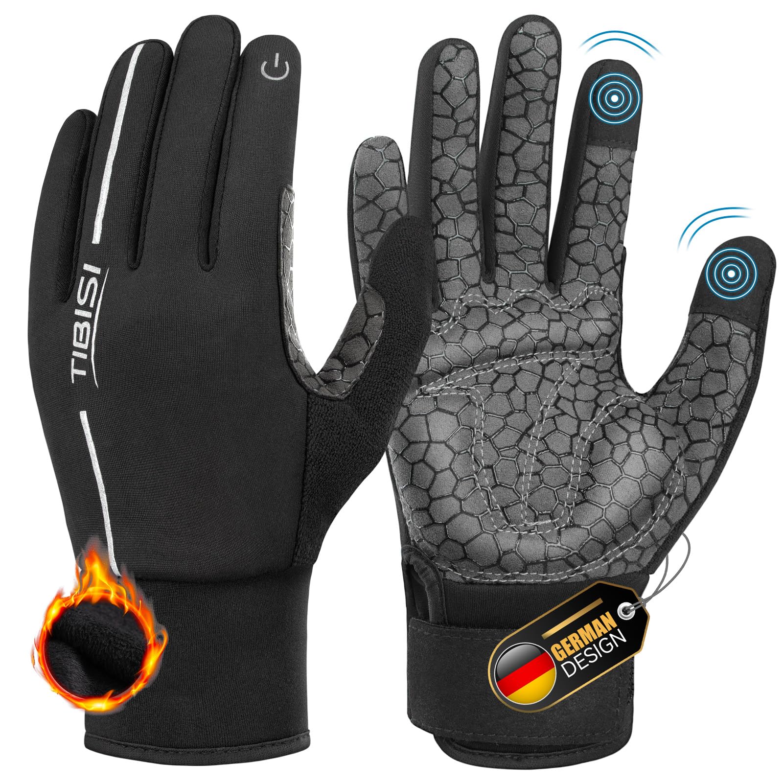 SOLO ACTFIT Guanti Invernali Guanti da Bici Touch Screen Impermeabili SOLO ACTFIT Guanti Invernali Guanti da Bici Touch Screen Impermeabili