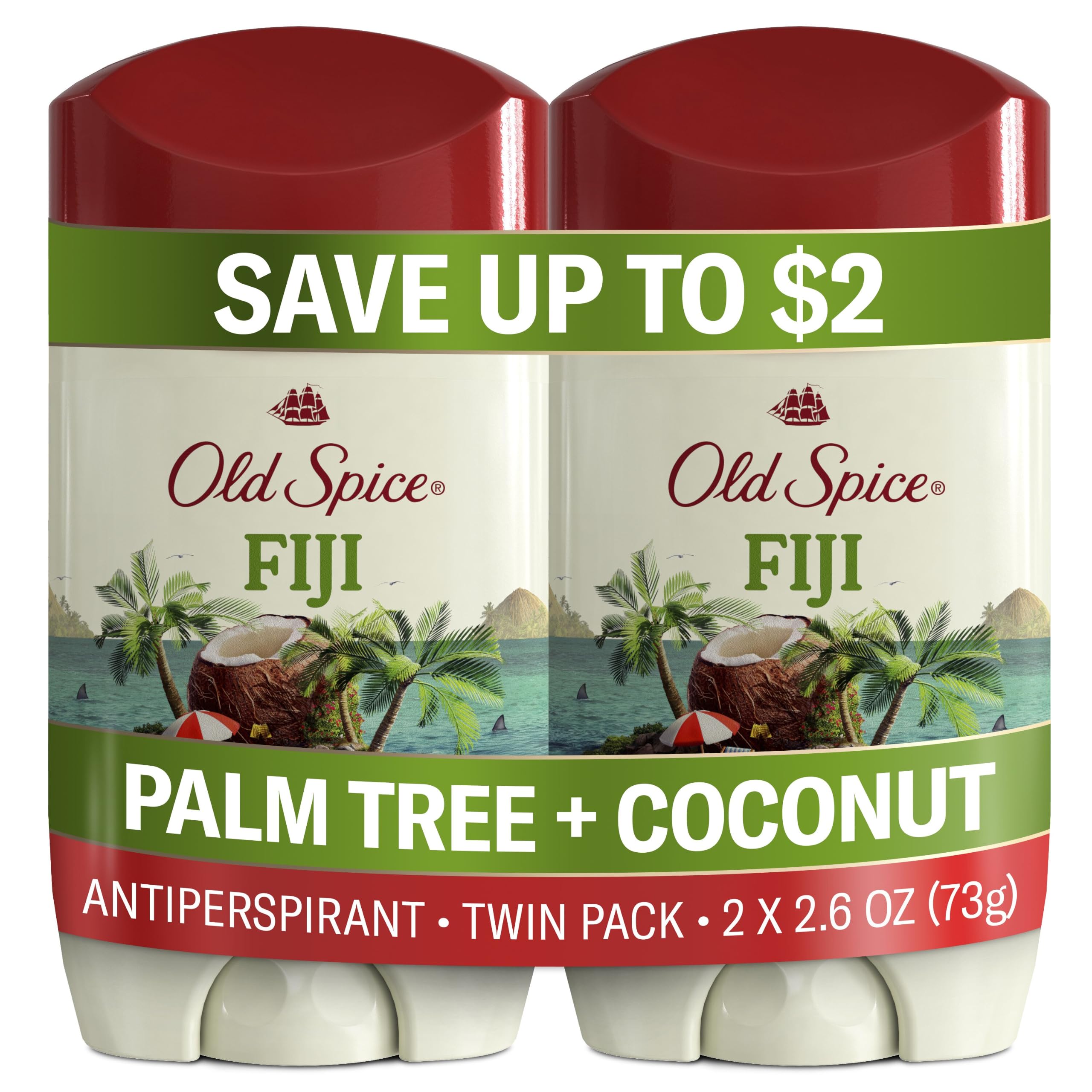 Old Spice Fiji Antiperspirant - 2 Pack -1 Old Spice Fiji Antiperspirant - 2 Pack -1