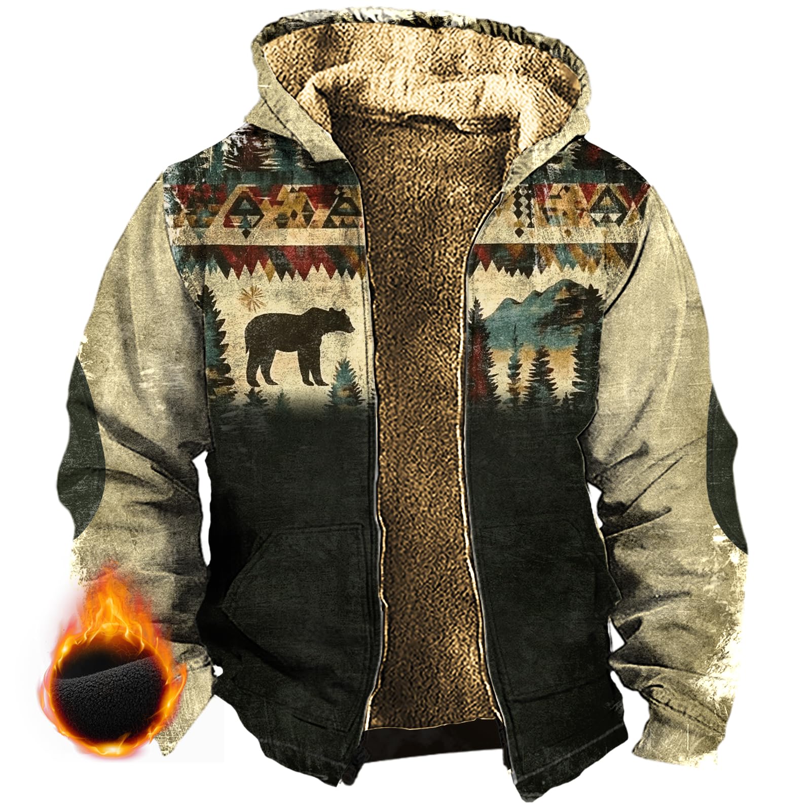 Winter Jackets For Men Western Zip Up Big And Tall Lightweight Corduroy Hooded Fleece Hoodies With Pockets