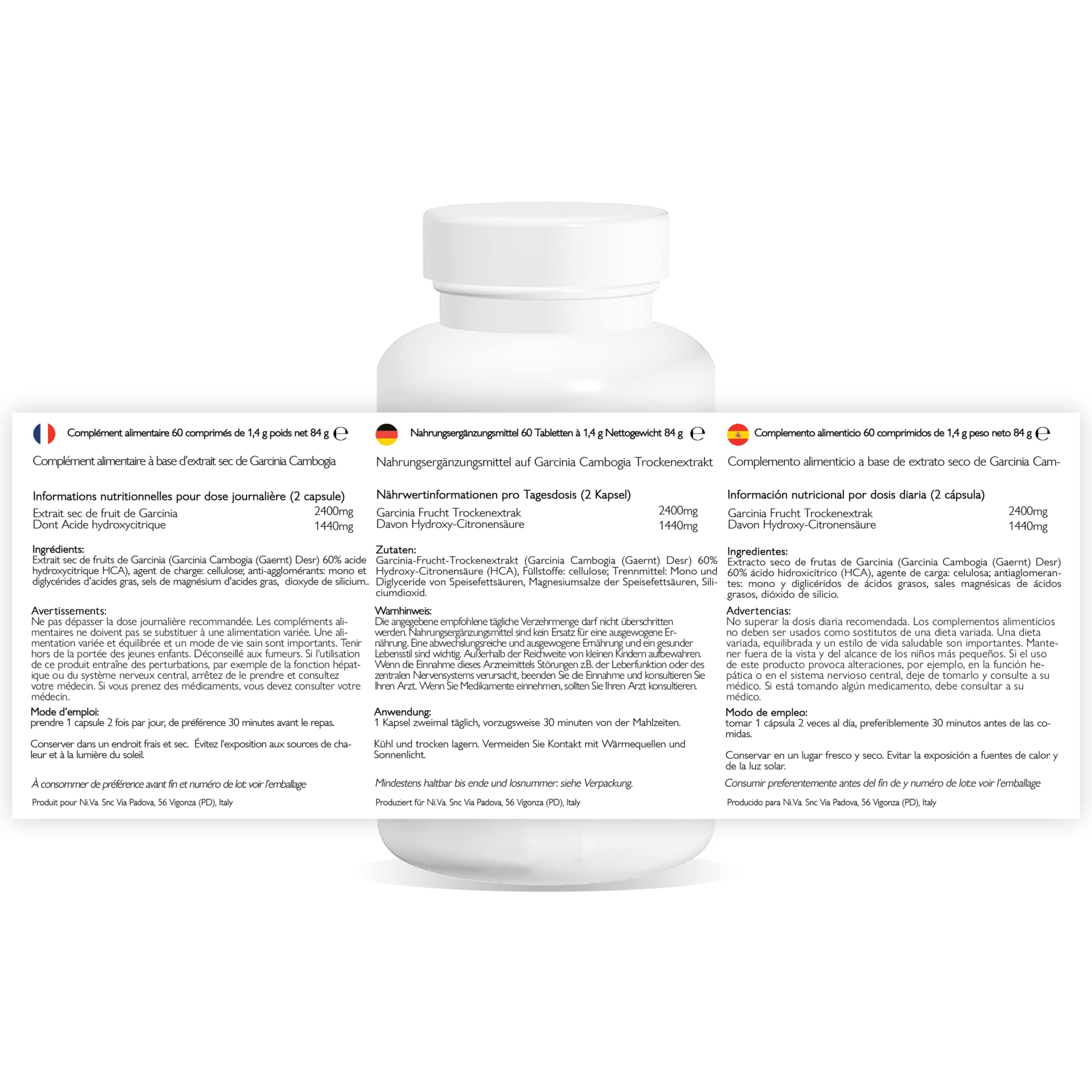1 confezione ALA 800 60cpr + 1 confezione GARCINIA CAMBOGIA EXTRAFORTE 60cpr | compresse ad alto dosaggio | 400mg di Acido Alfa Lipoico e 1200mg di Garcinia Cambogia