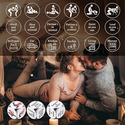 Miniatura 24 de VANLOVEMAC Regalos de despedida de soltera para novia, regalos de dados de noche de cita para pareja, dados de decisión de comida, divertidas ideas